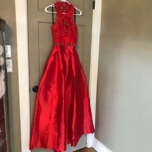 Brand new red formal dress with pockets